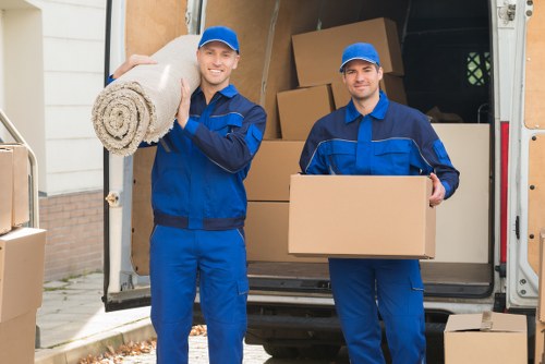 Professional team preparing furniture for Barnet removals